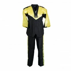 Best Martial Arts / MOOTO USA Uniforms BMA Black/Yellow V-Neck Uniform