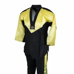 Best Martial Arts / MOOTO USA Uniforms BMA Black/Yellow V-Neck Uniform