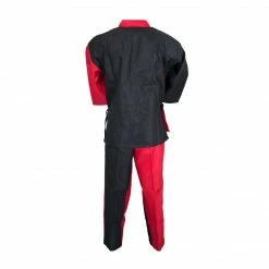 Best Martial Arts / MOOTO USA Karate BMA Dri-Fit Fabric Black/Red Open Uniform