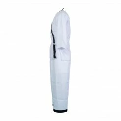Best Martial Arts / MOOTO USA BMA Ribbed Fabric White Open Uniform W/ Black Trim