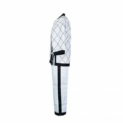 Best Martial Arts / MOOTO USA BMA White Black Trim Hapkido Uniform With Diamond Stitching Uniforms