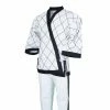 Best Martial Arts / MOOTO USA BMA White Black Trim Hapkido Uniform With Diamond Stitching Uniforms