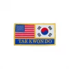 Best Martial Arts / MOOTO USA USA & Korea Flag Taekwondo Patch