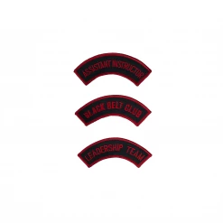 Best Martial Arts / MOOTO USA Half Moon Shape Patch With Red Letters