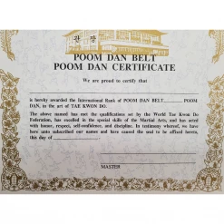 Best Martial Arts / MOOTO USA Certificate