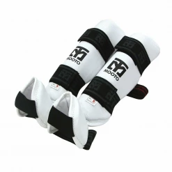 Best Martial Arts / MOOTO USA Sparring Gear MOOTO Shin & Instep Protector (White, Black)