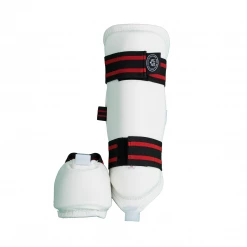 Best Martial Arts / MOOTO USA BMA Vinyl Detachable Shin & Instep Protector (White)